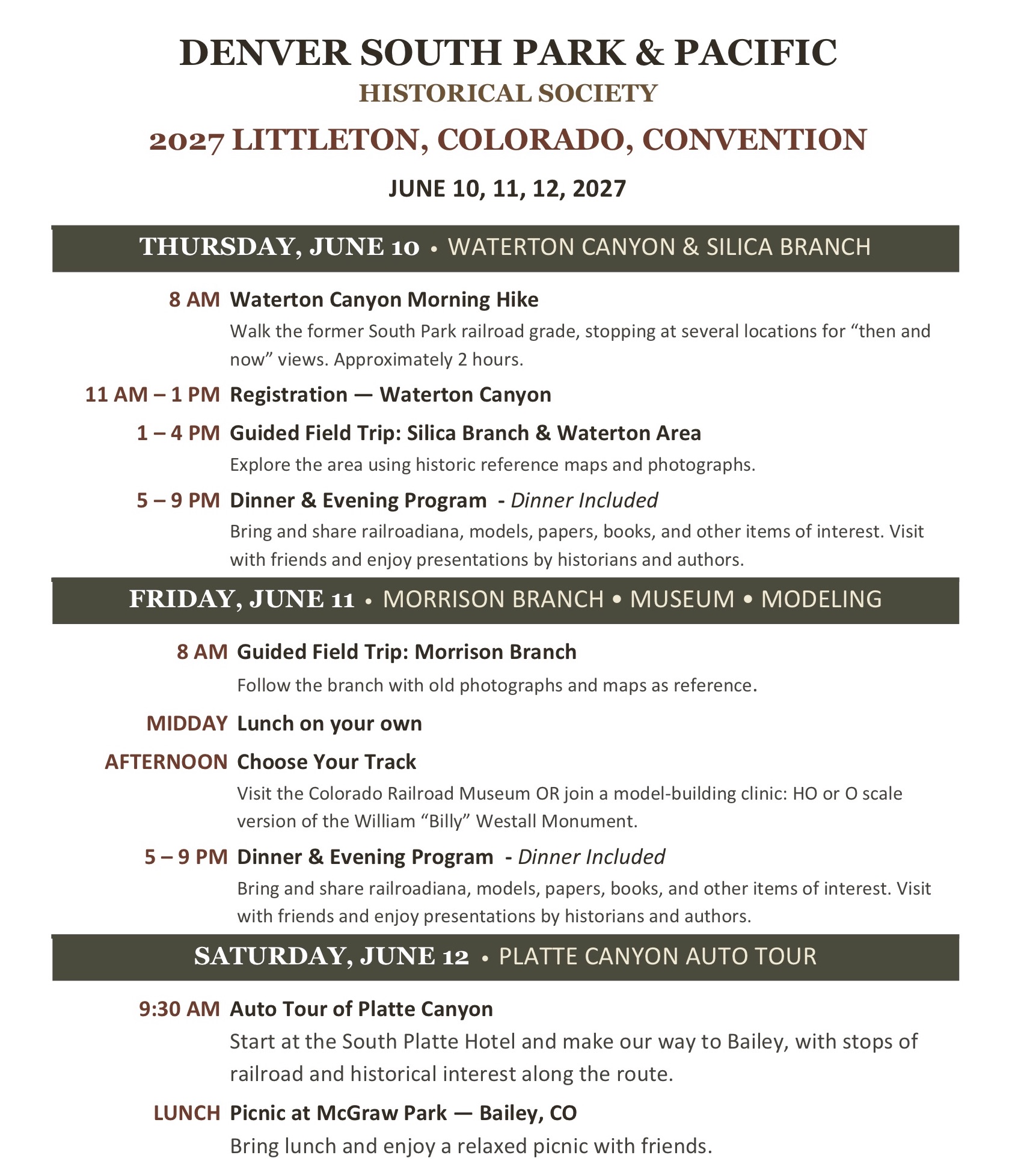 2027 Convention Flyer